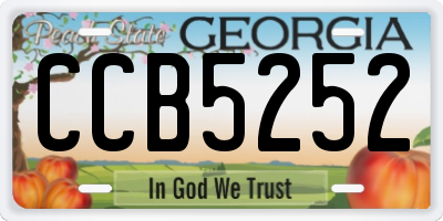 GA license plate CCB5252