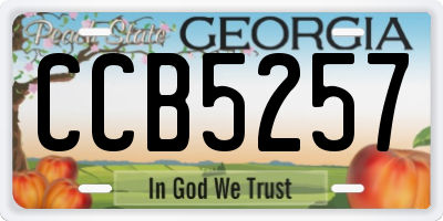 GA license plate CCB5257