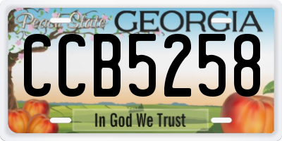GA license plate CCB5258