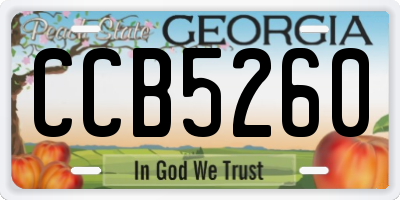 GA license plate CCB5260
