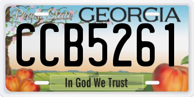 GA license plate CCB5261