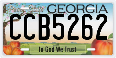 GA license plate CCB5262