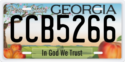 GA license plate CCB5266
