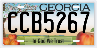 GA license plate CCB5267