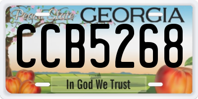 GA license plate CCB5268
