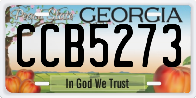 GA license plate CCB5273
