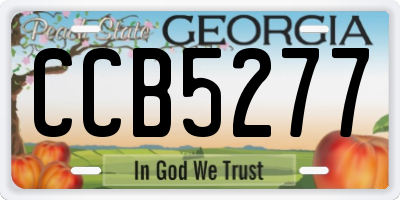 GA license plate CCB5277