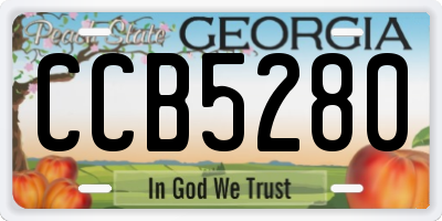 GA license plate CCB5280