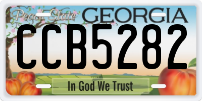 GA license plate CCB5282