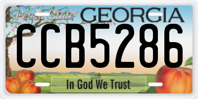 GA license plate CCB5286