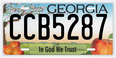 GA license plate CCB5287