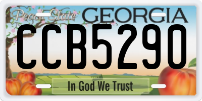 GA license plate CCB5290