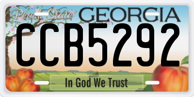 GA license plate CCB5292