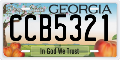 GA license plate CCB5321