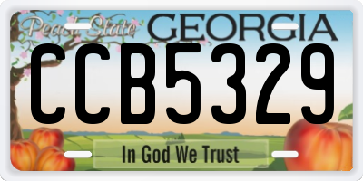 GA license plate CCB5329