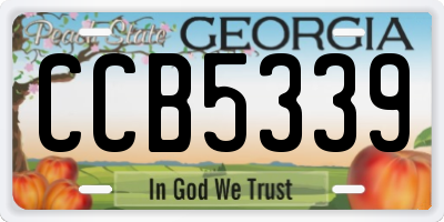 GA license plate CCB5339