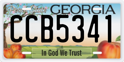GA license plate CCB5341