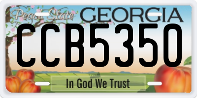 GA license plate CCB5350