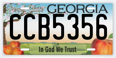 GA license plate CCB5356