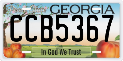 GA license plate CCB5367