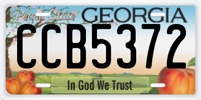 GA license plate CCB5372