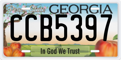 GA license plate CCB5397