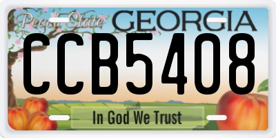 GA license plate CCB5408