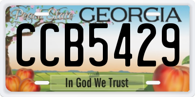 GA license plate CCB5429