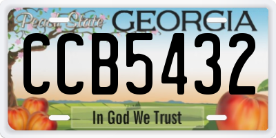 GA license plate CCB5432