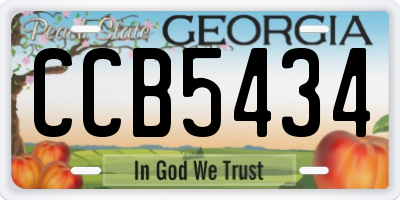 GA license plate CCB5434