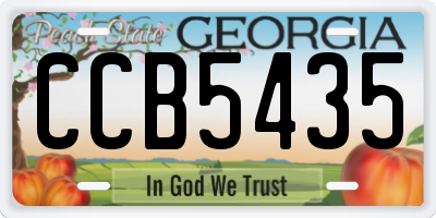 GA license plate CCB5435