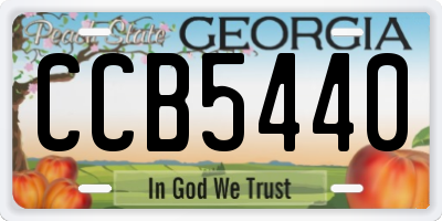 GA license plate CCB5440