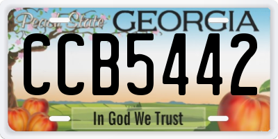 GA license plate CCB5442