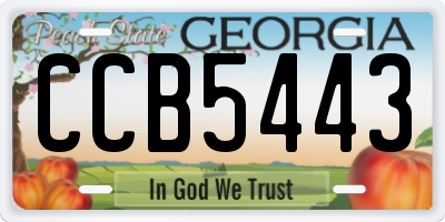 GA license plate CCB5443
