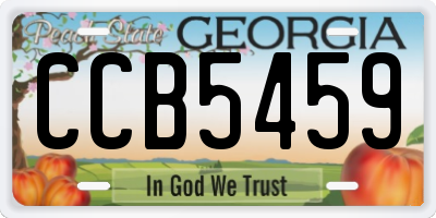 GA license plate CCB5459