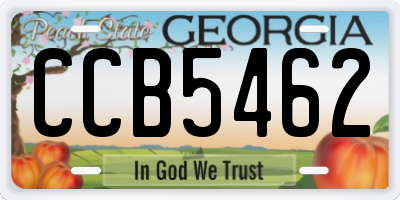 GA license plate CCB5462