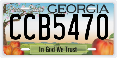 GA license plate CCB5470