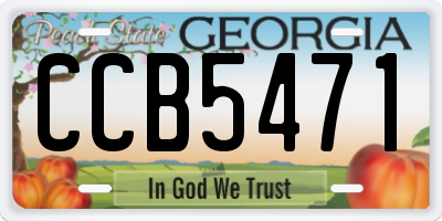 GA license plate CCB5471
