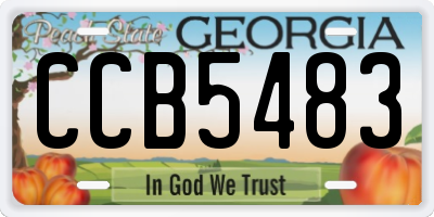GA license plate CCB5483