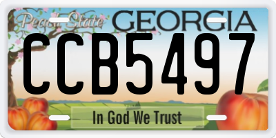 GA license plate CCB5497