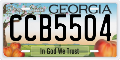GA license plate CCB5504