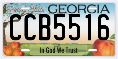 GA license plate CCB5516