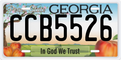 GA license plate CCB5526