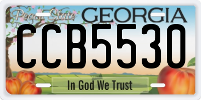 GA license plate CCB5530