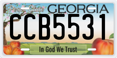 GA license plate CCB5531