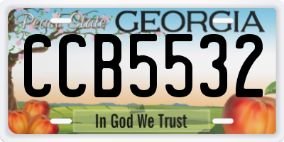 GA license plate CCB5532
