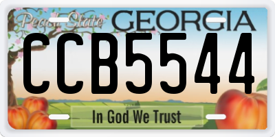 GA license plate CCB5544