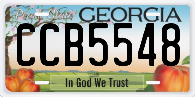 GA license plate CCB5548