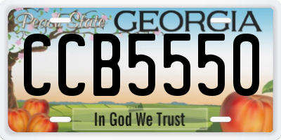 GA license plate CCB5550