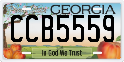 GA license plate CCB5559
